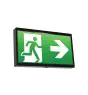 Ansell LED Muurmontage Nooduitgang Bord End LED Zwart 2.5W 18lm - 860 Daglicht | Testknop